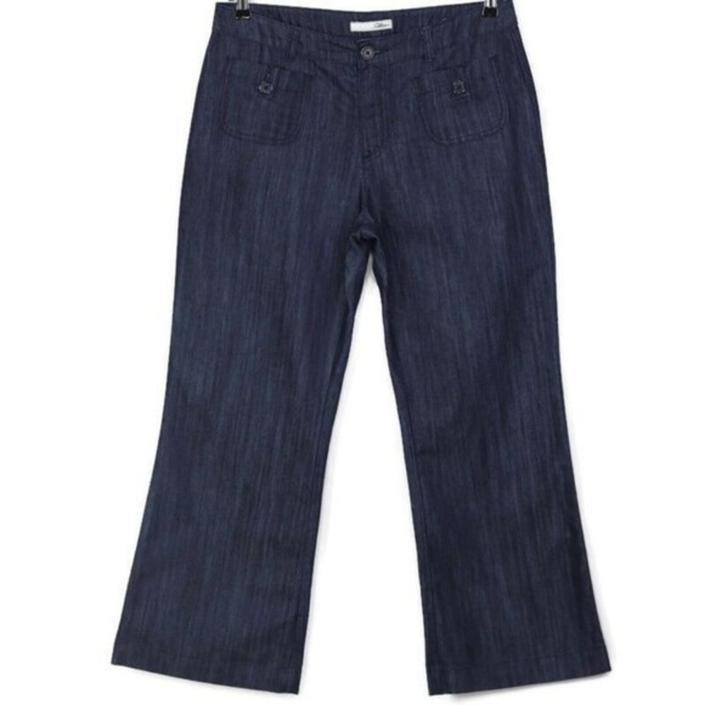 Chico's Platinum Wide Flare Jeans Dark 2‎ x 29 Short